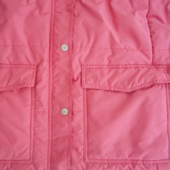Vintage Cotton Ginny Plus Pink Gorpcore Lined Nylon Puffer Zip Up Vest Jacket S - Picture 4 of 12